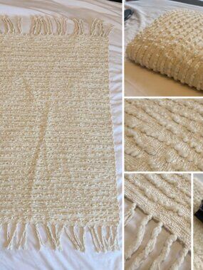Max Studio Cream and White Soft-furnishings-textiles